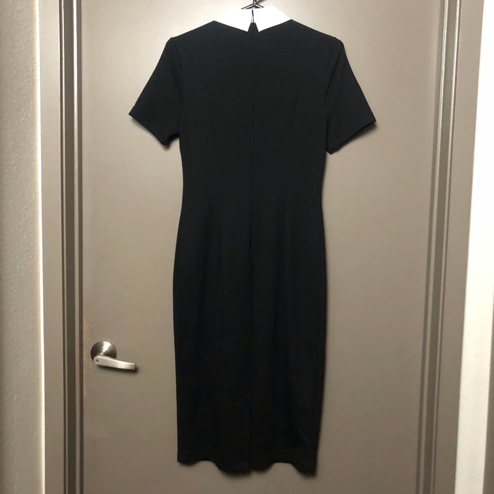 Asos black dress with white collar